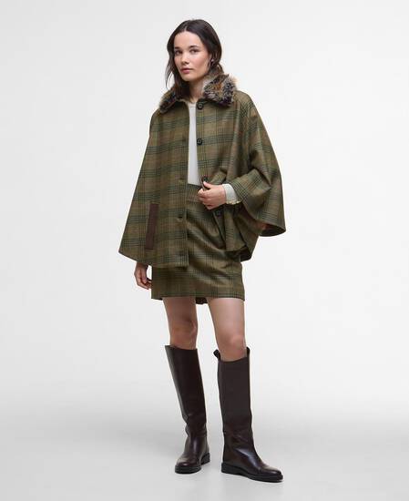 Mantella in lana Flax Lily Arabesque/Brown
