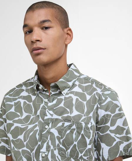 Spillroad Printed Short-Sleeved Shirt Light Moss Spillroad Printed Short-Sleeved Shirt Light Moss