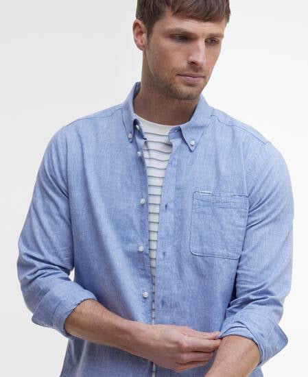 Nelson Tailored Long-Sleeved Shirt Classic Blue