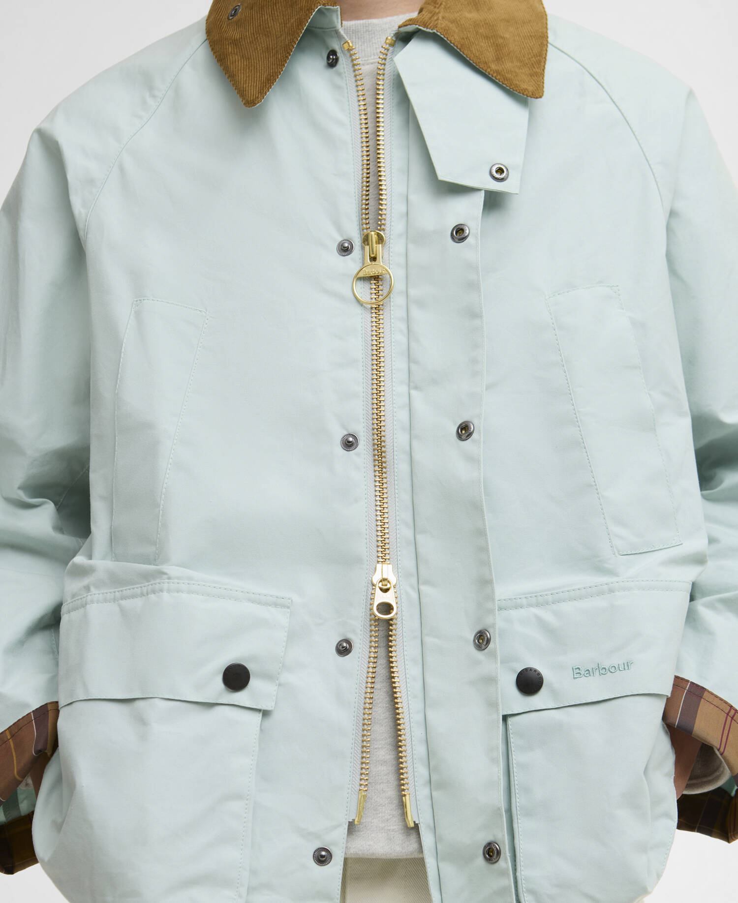 Freizeitjacke Oversized Bedale Ice Blue image number 4