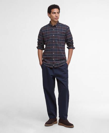 Haddington Tailored Tartan Shirt Midnight Oak Tartan