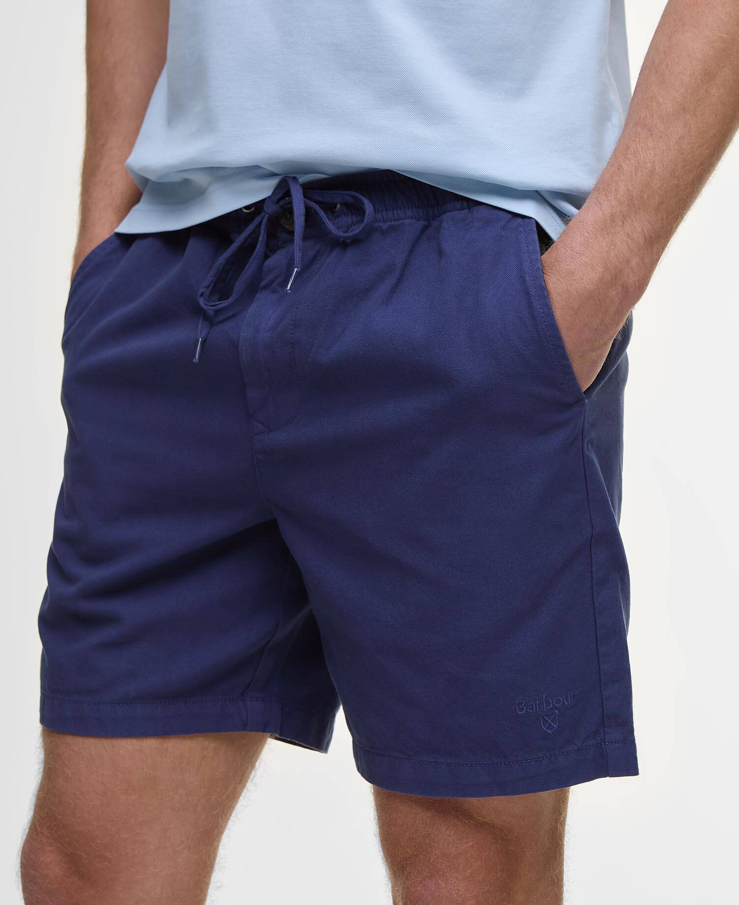 Washed Oxford Relaxed Shorts Oceana image number 4