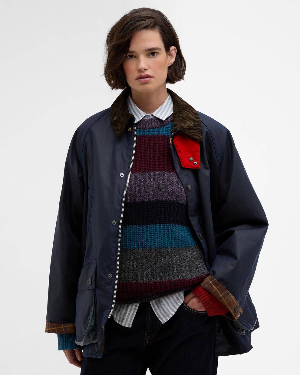 Giacca cerata Bedale oversize Paul Smith loves Barbour