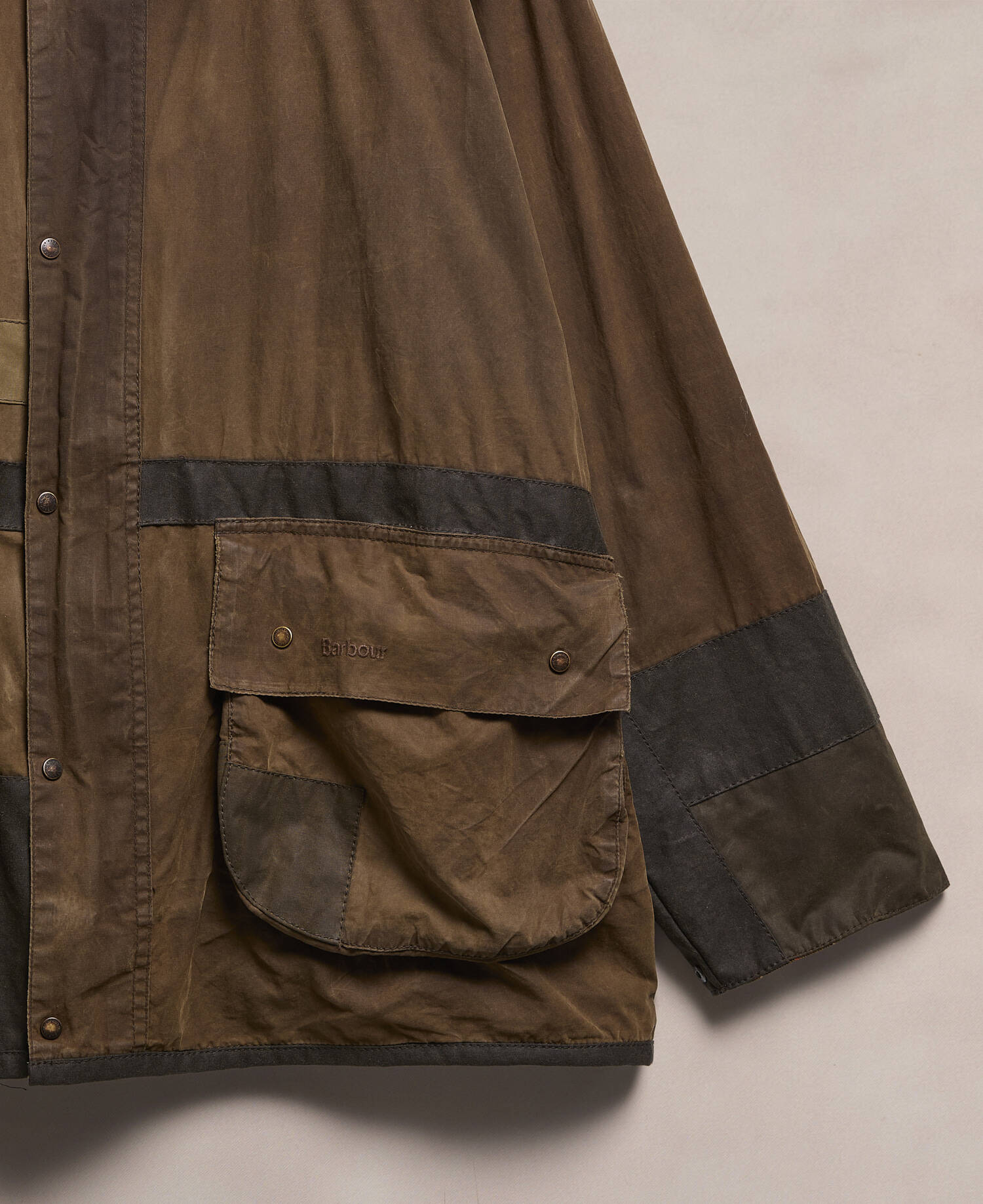 Barbour Re-Loved Men's Durham Waxed Jacket image number 3