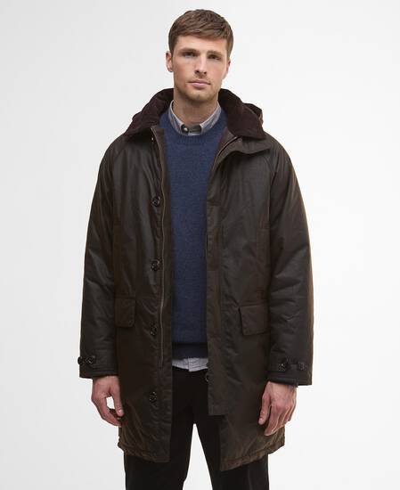 Beaudale Waxed Trench Coat Dark Brown