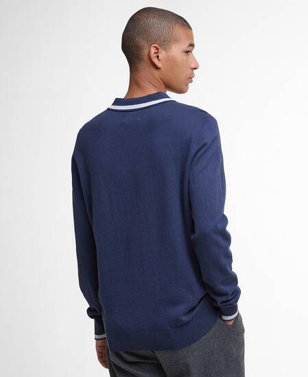 Rocton Knitted Polo Shirt Navy