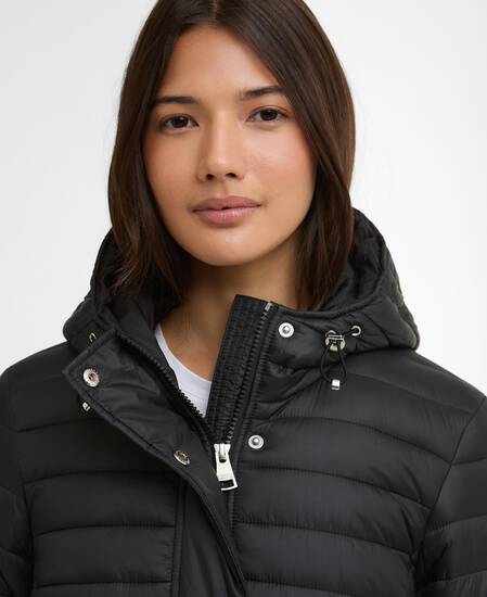 Longline Jada Puffer Jacket Black