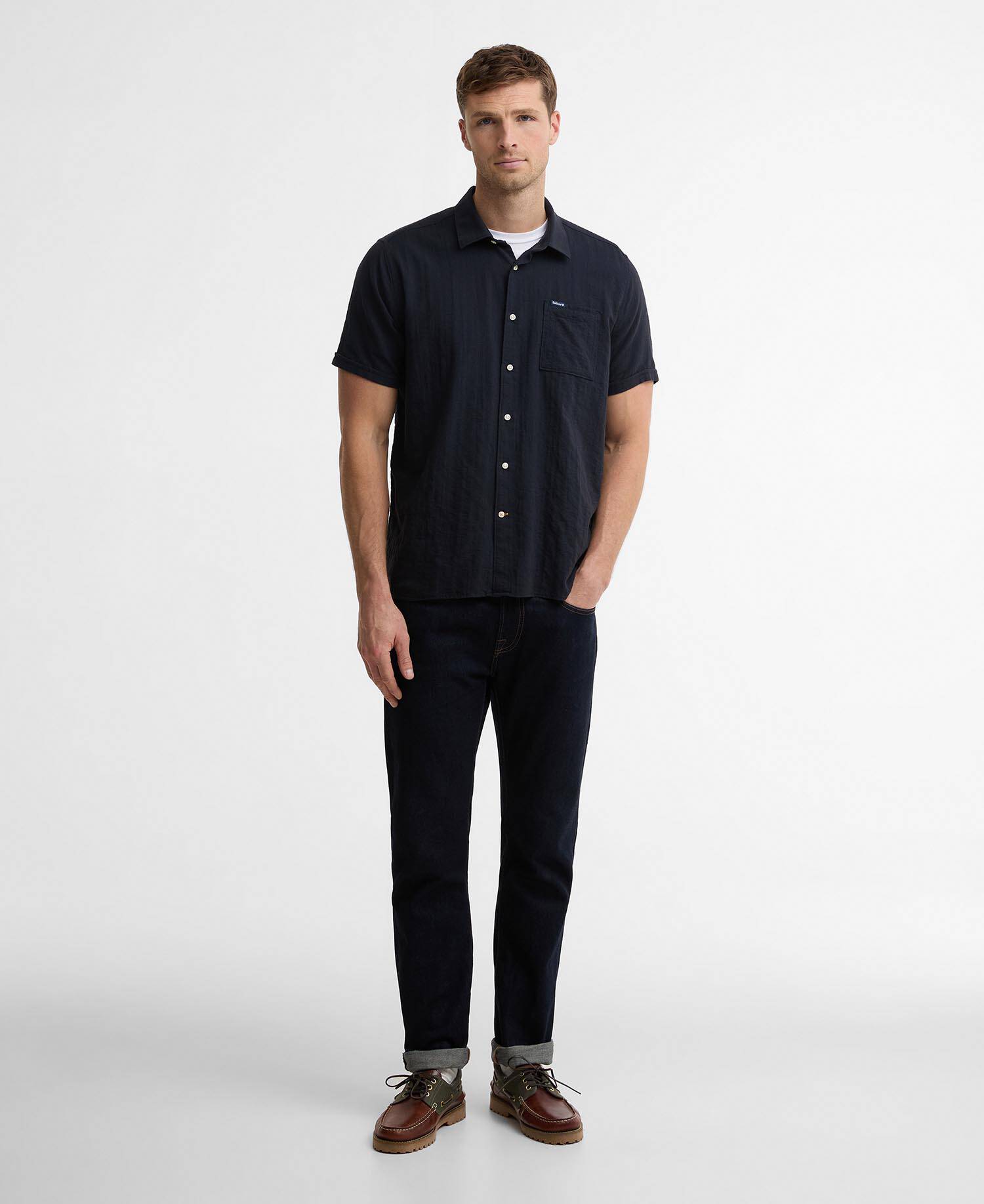 Kingswood Ripstop Short-Sleeved Shirt Dark Navy image number 1