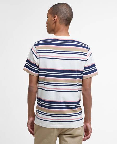 Aickmen Tailored Striped T-Shirt Whisper White Aickmen Tailored Striped T-Shirt Whisper White