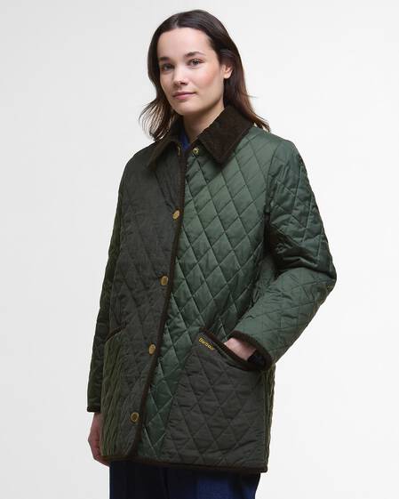 Giacca trapuntata Meryl Olive/Ancient Tartan