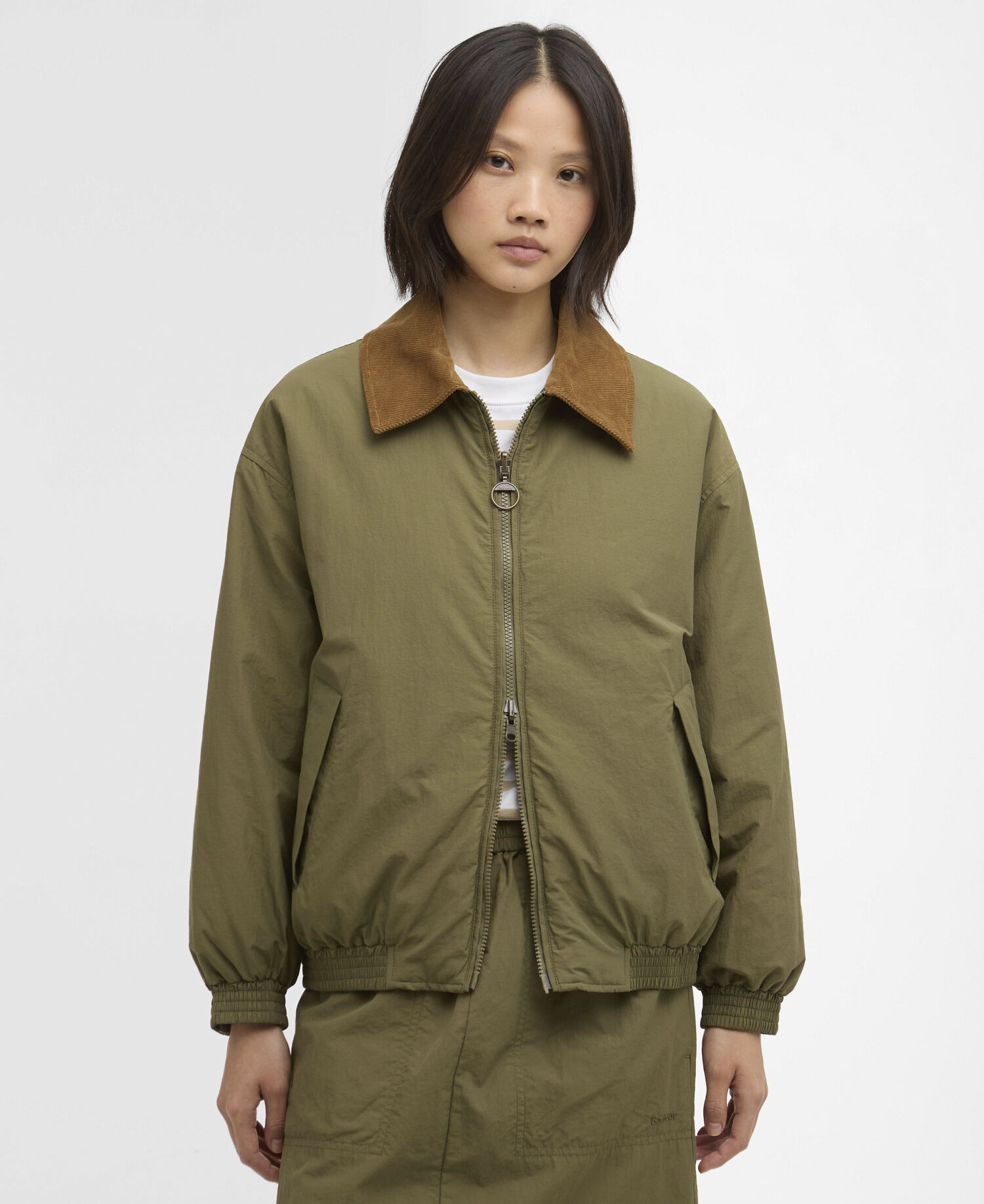 Giacca casual reversibile Maureen Burnt Olive/Ancient