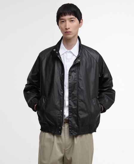 Blouson Transport Waxed Jacket Black