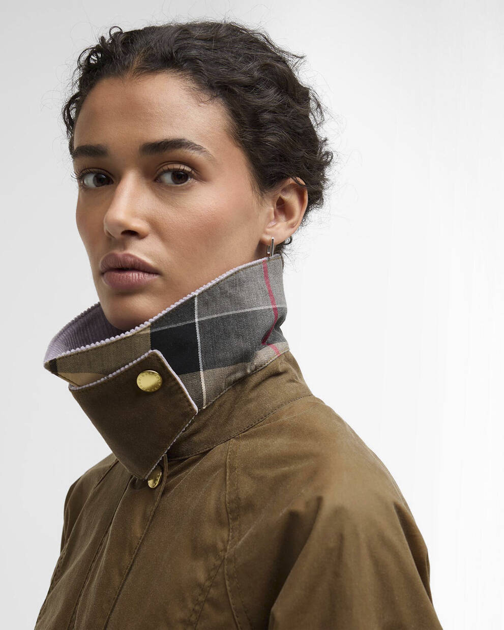 Cropped Beadnell Waxed Jacket Sand/Dress/Heather Mist