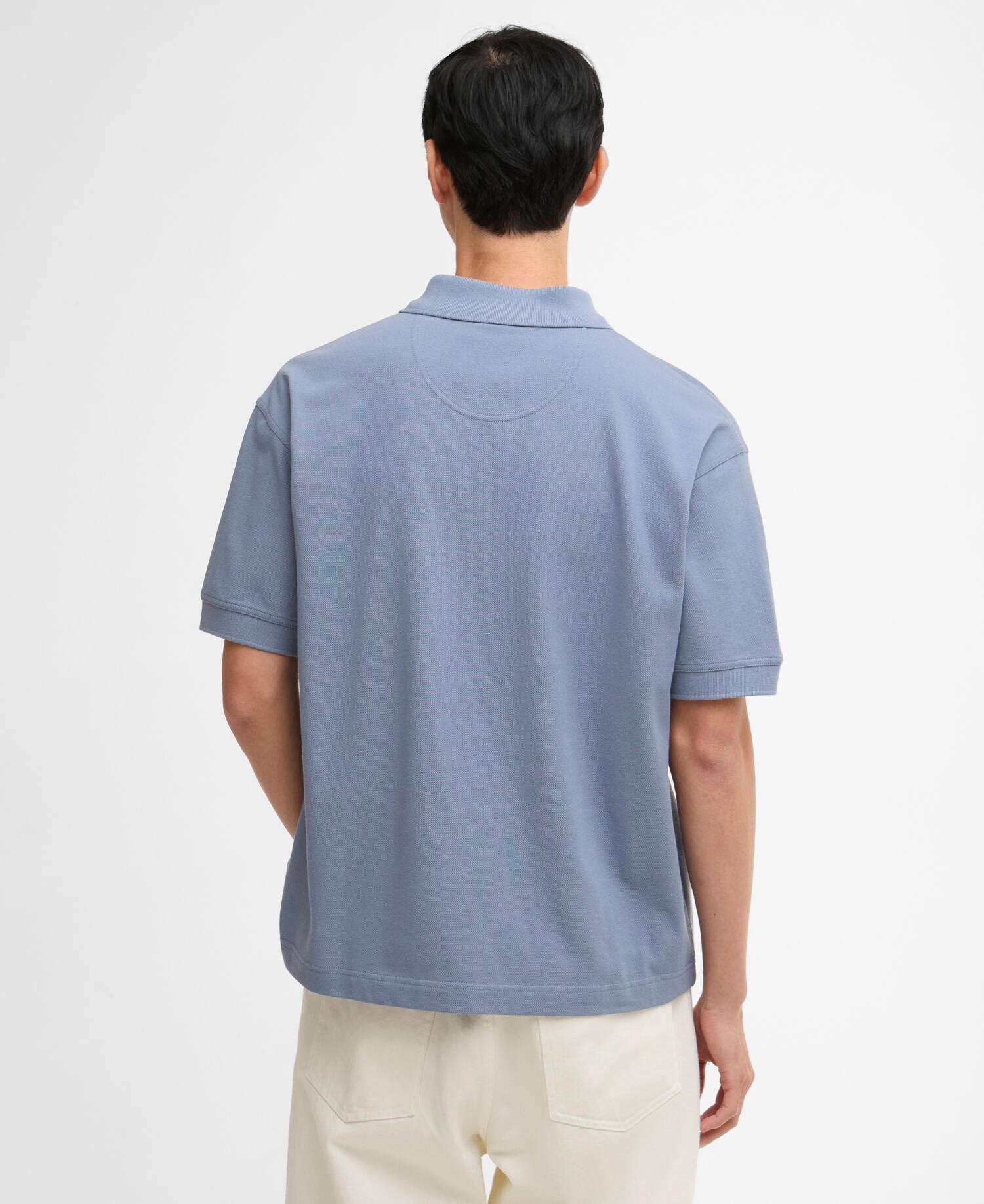 Hexham Oversized Polo Shirt Washed Blue image number 2