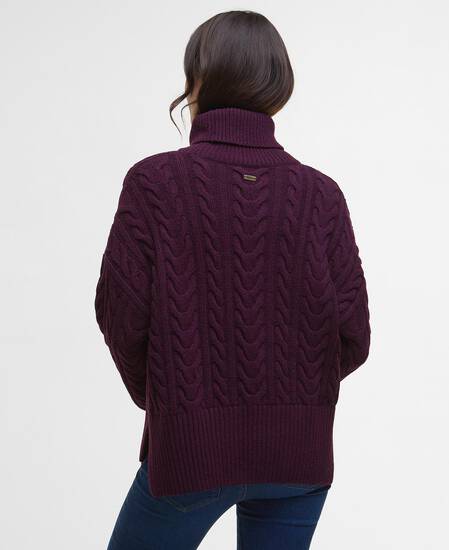 Embleton Rollneck Jumper Black Cherry