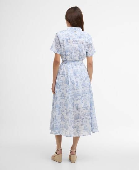 Kleid Wisteria Midi Ink Blue Print
