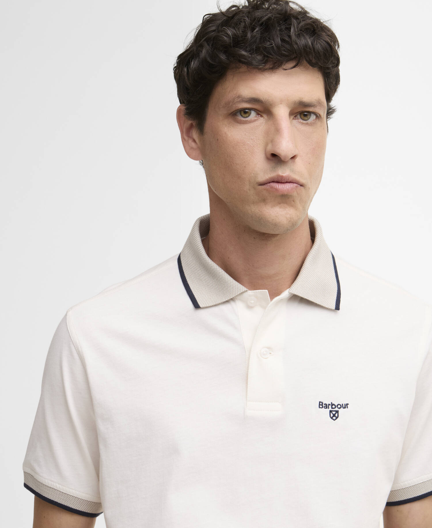 Cornsay Short-Sleeved Polo Shirt Whisper White image number 3