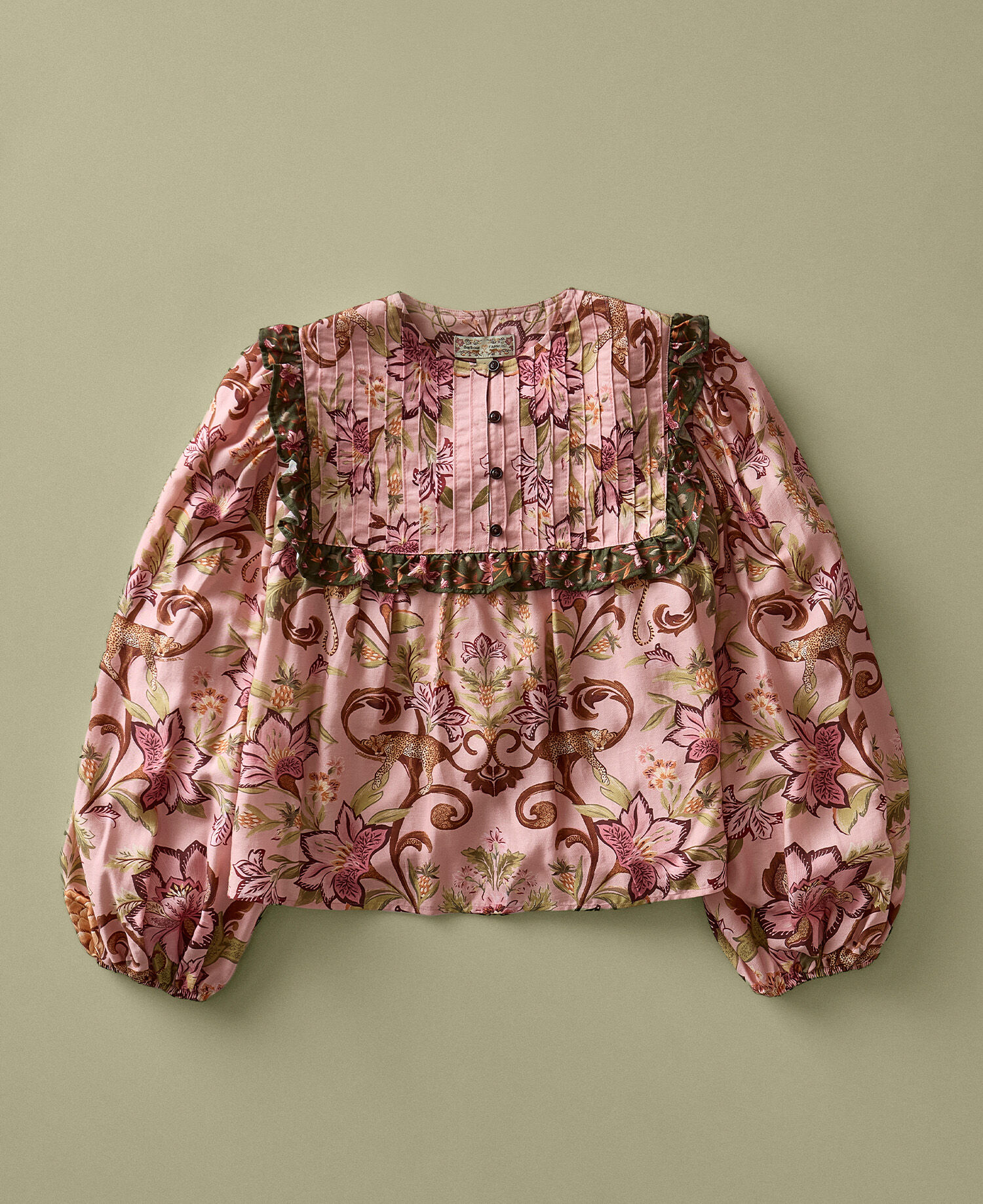Barbour FARM Rio Cami Long-Sleeved Blouse Tropical Print