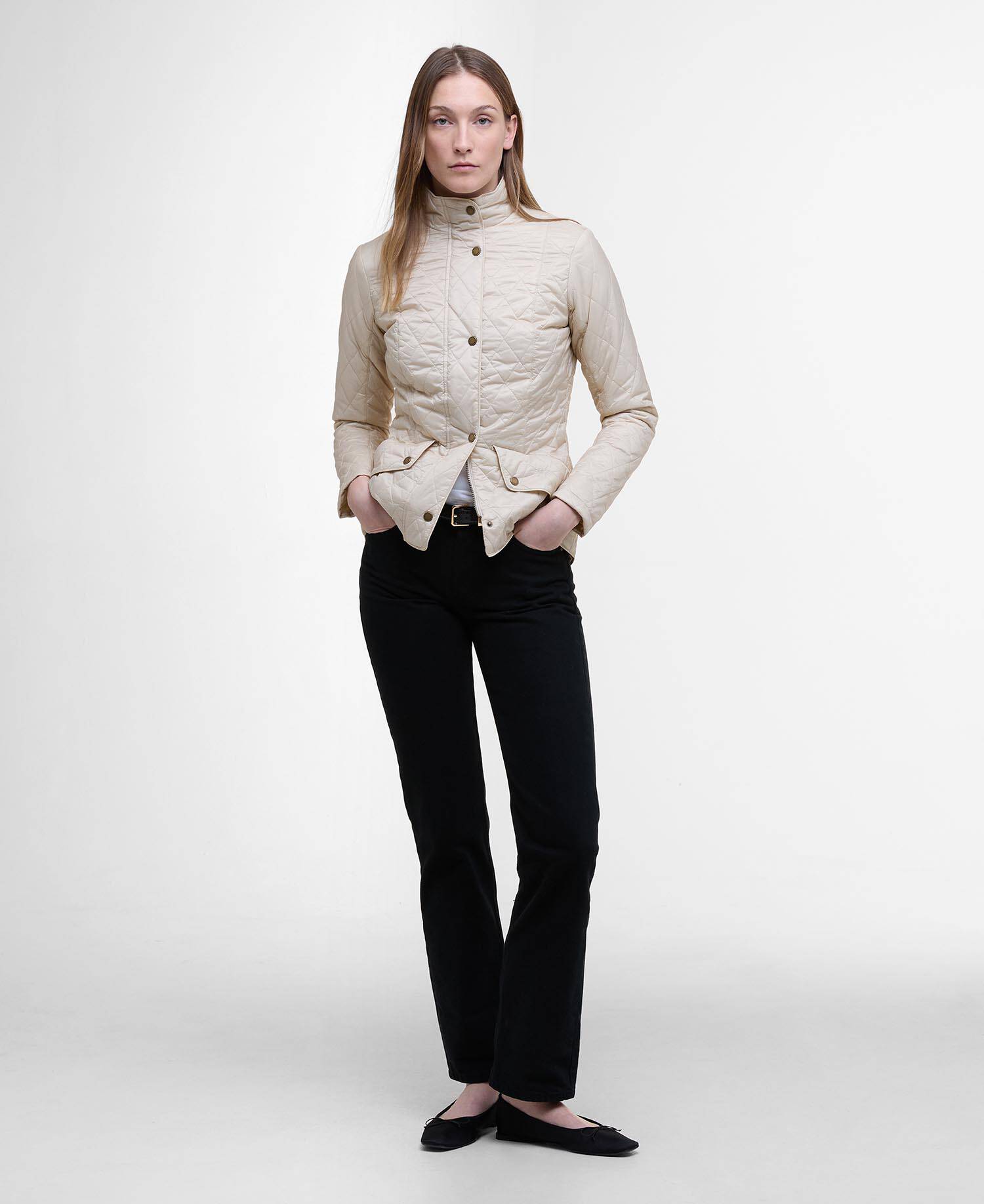 Flyweight Cavalry Quilted Jacket Pearl-Stone image number 1