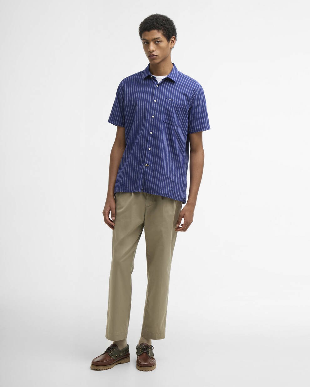 Camicia Nelson a maniche corte con motivo a righe