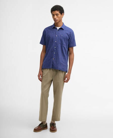 Nelson Striped Short-Sleeved Shirt Indigo