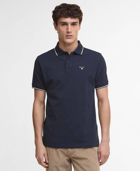 Fielding Tailored Short-Sleeved Polo Shirt Navy