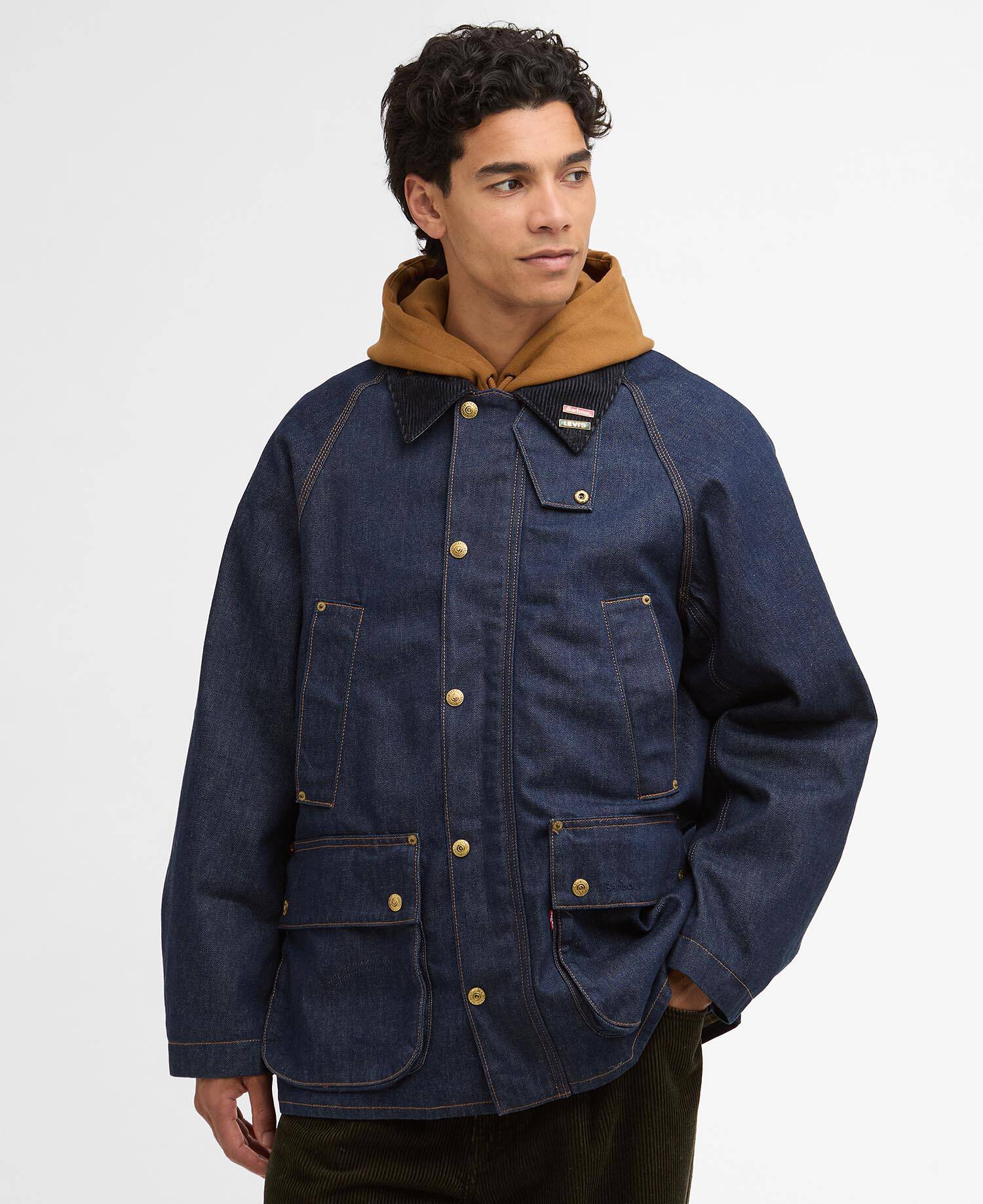 Barbour x Levi's Oversized Bedale Denim Jacket image number 1