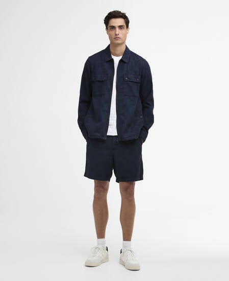 Blackstreak Summer Jacquard Overshirt Navy