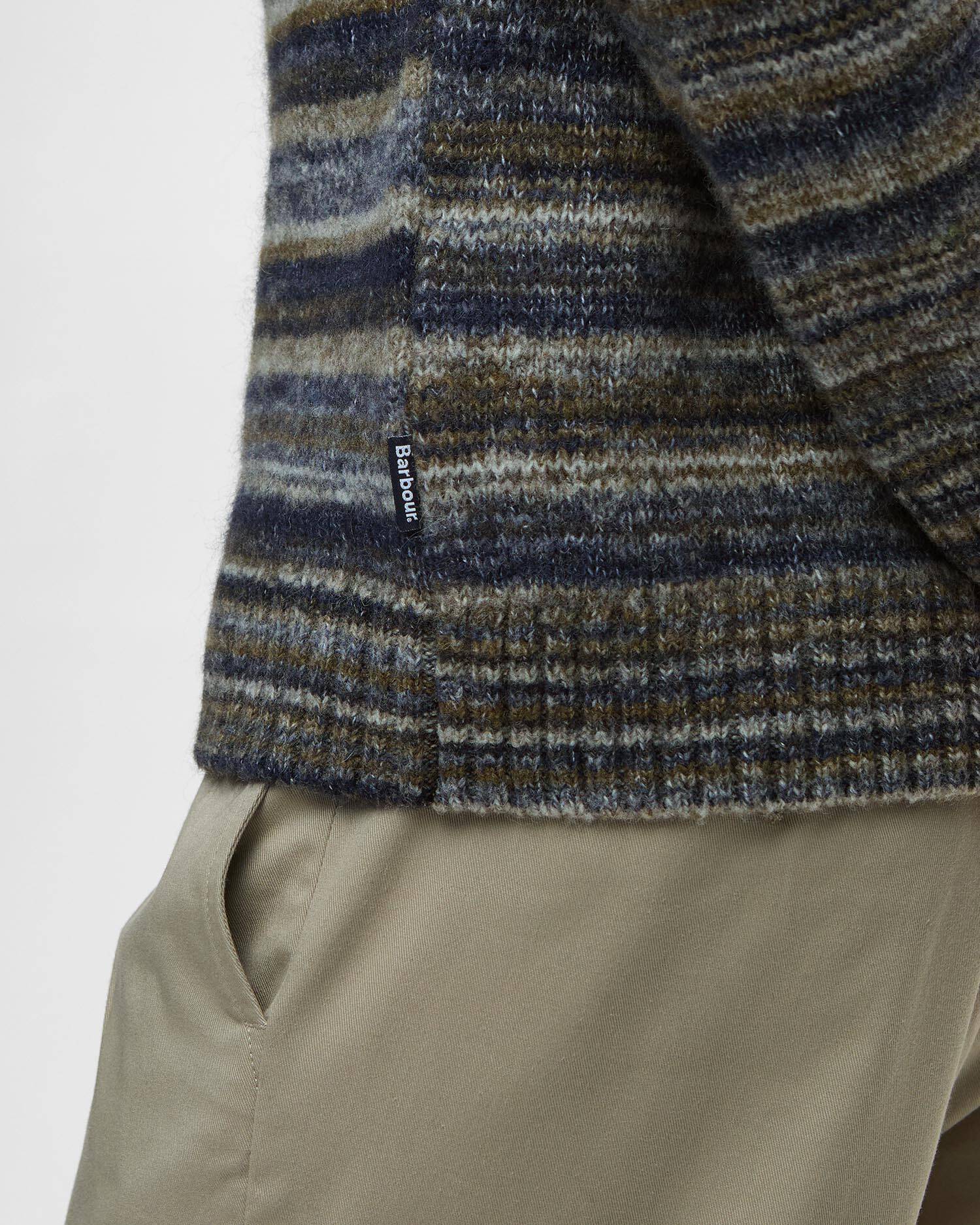 Pateley Striped Crew Neck Jumper Inky Marl image number 4