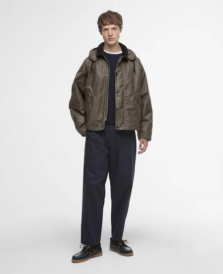 Barbour for Margaret Howell Transport Waxed Jacket Kelp