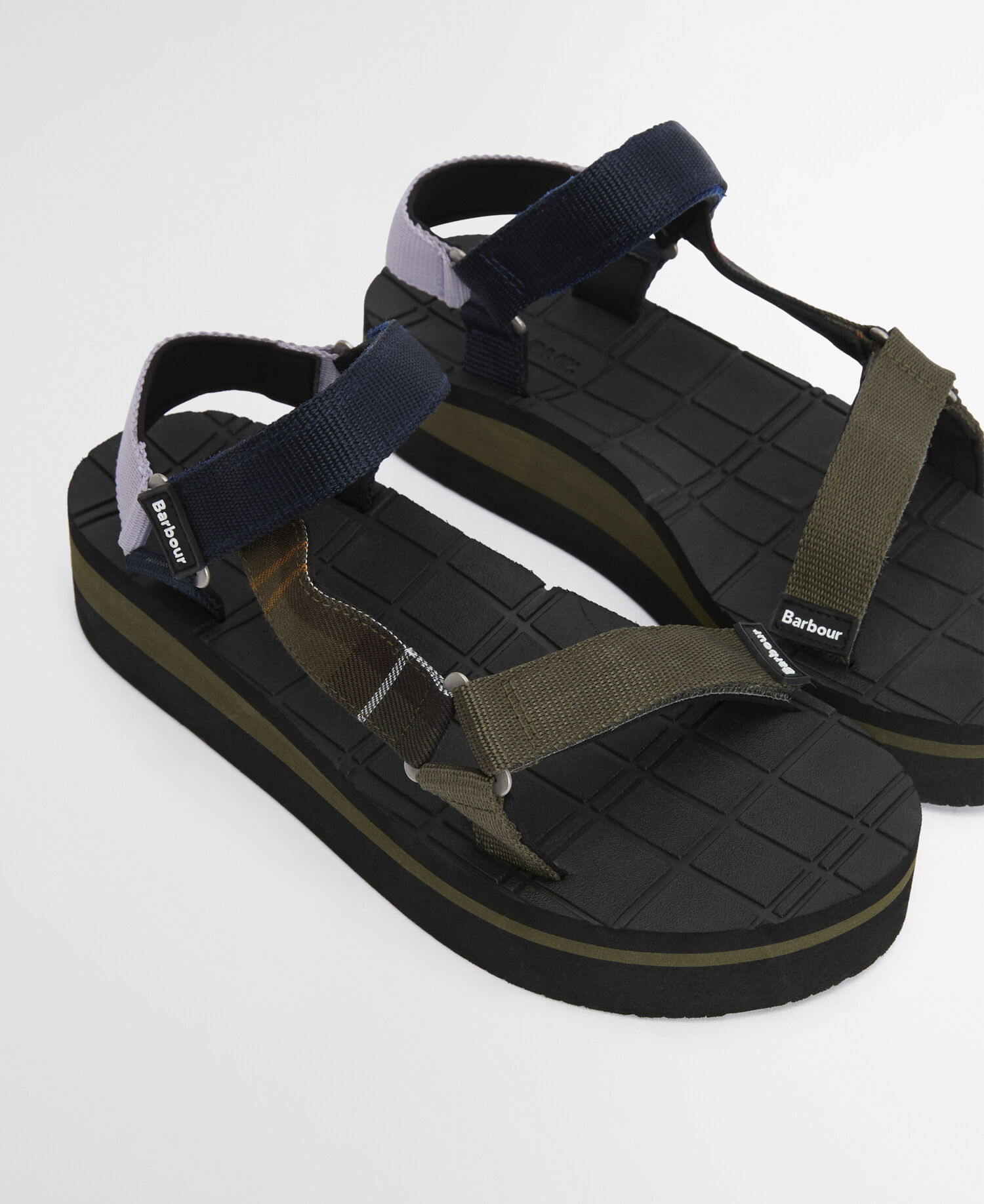 Mila Sandals Olive/Navy/Classic Tartan