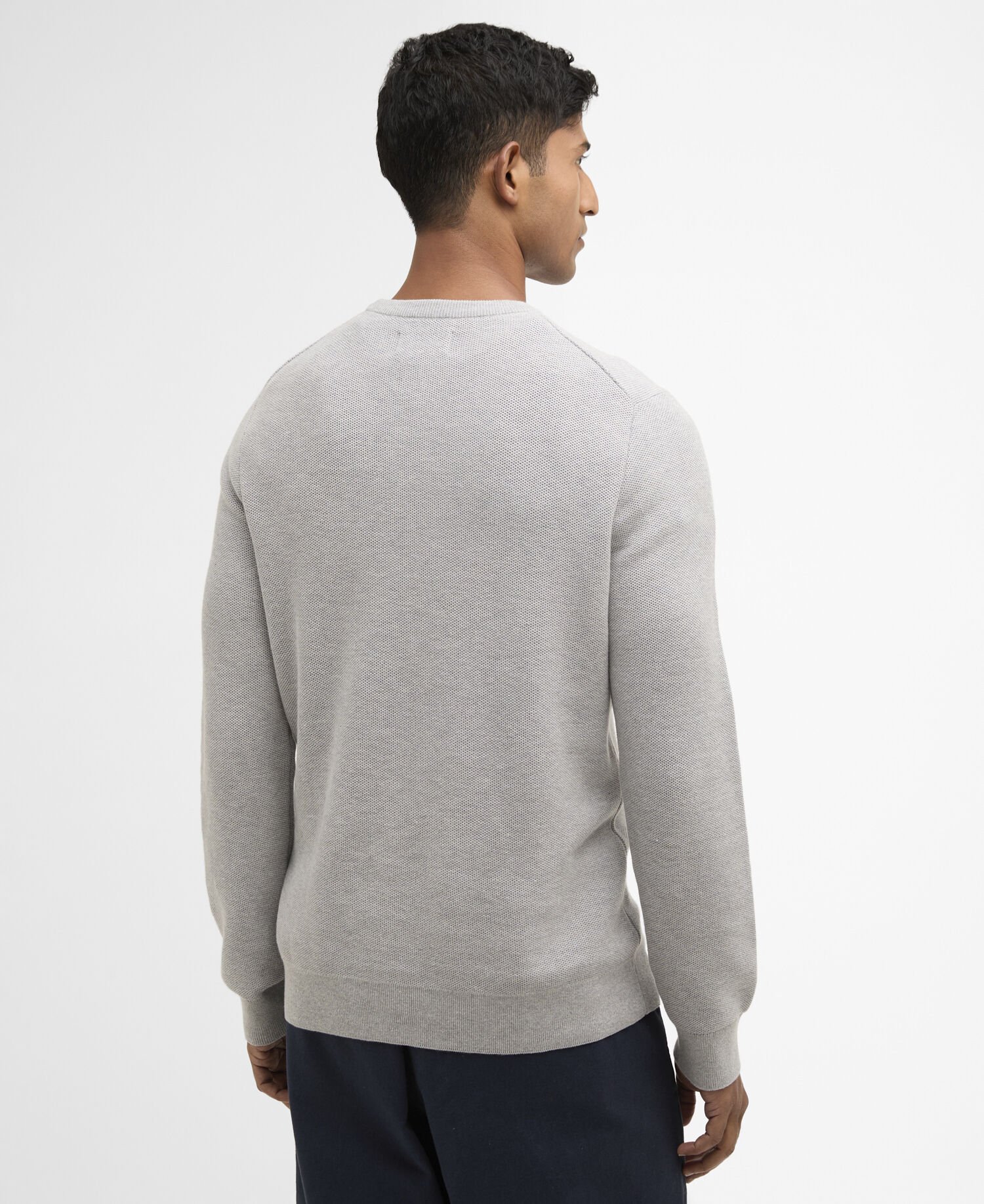 Pullover Essential Honeycomb Rundhalsausschnitt Grey Marl