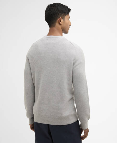 Pullover Essential Honeycomb Rundhalsausschnitt Grey Marl