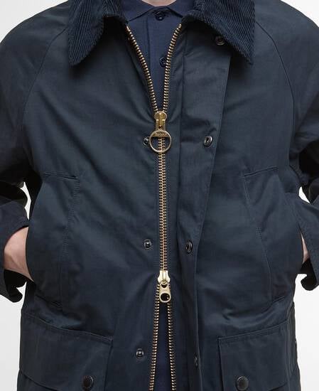 Peached Oversized Bedale Casual Jacket Classic Navy