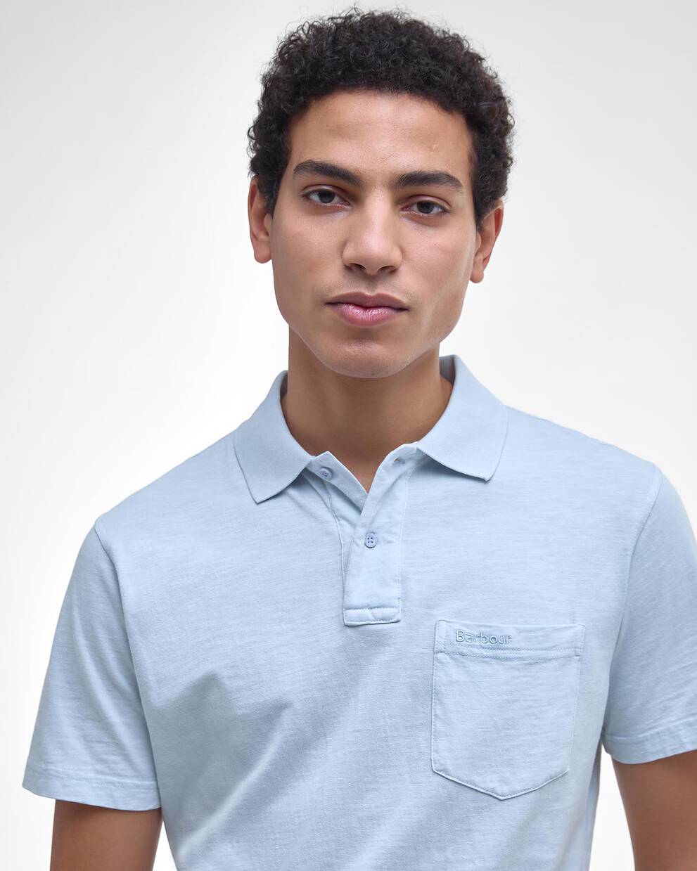 Pigment Dye Slub Polo Shirt