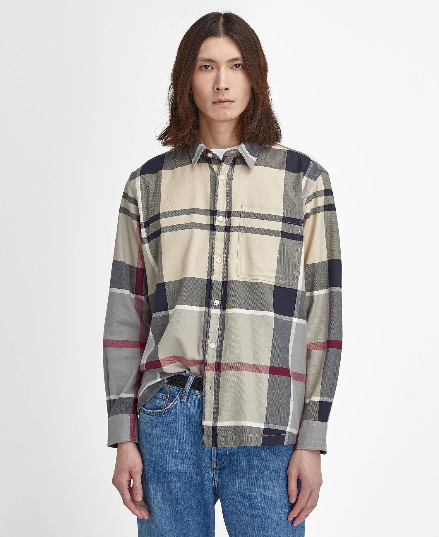 Renford Oversized Long-Sleeved Tartan Shirt image number 0