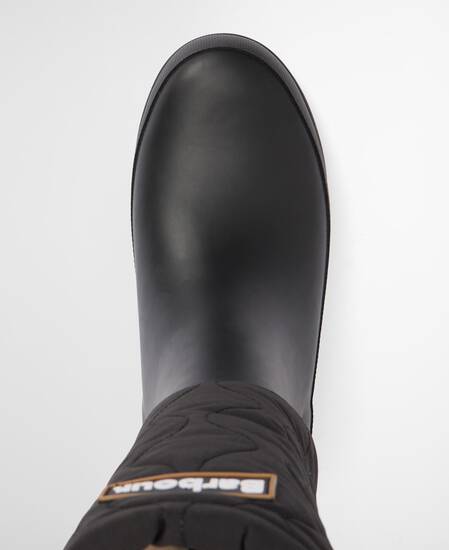 Marnie Quilted Wellington Boots Black
