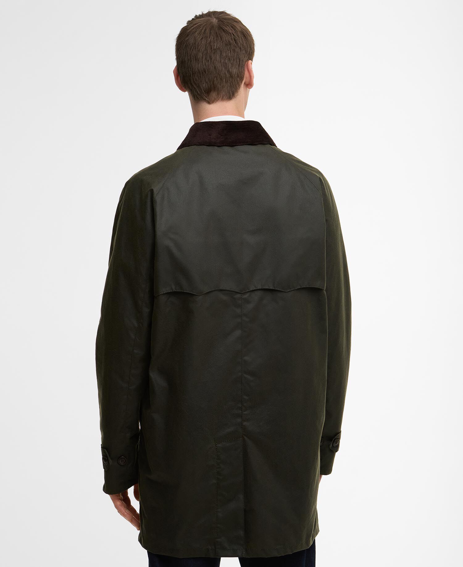 Barbour x Baracuta Tyne Waxed Car Coat Archive Olive