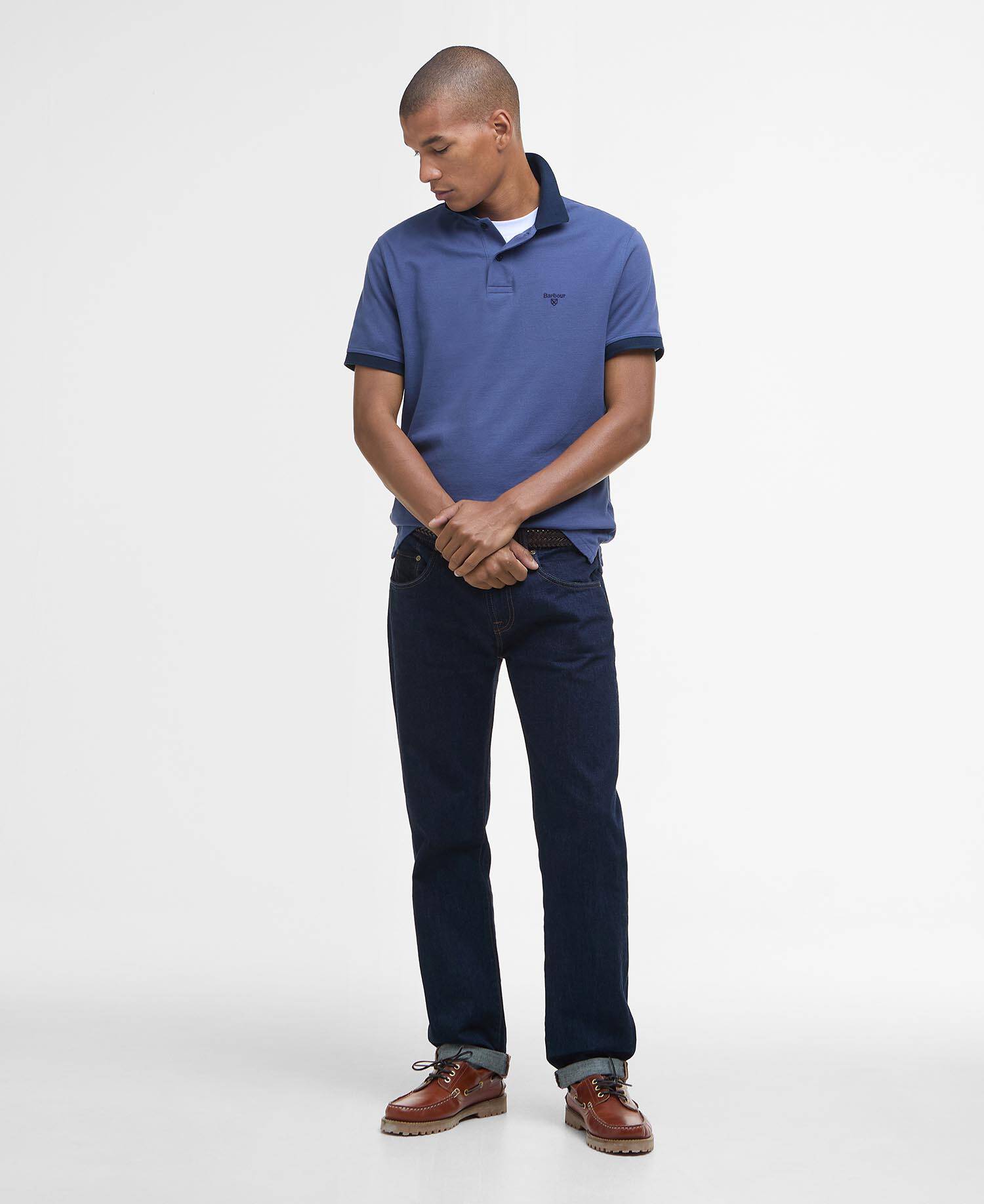 Lynmouth Tipped Polo Shirt Oceana image number 1