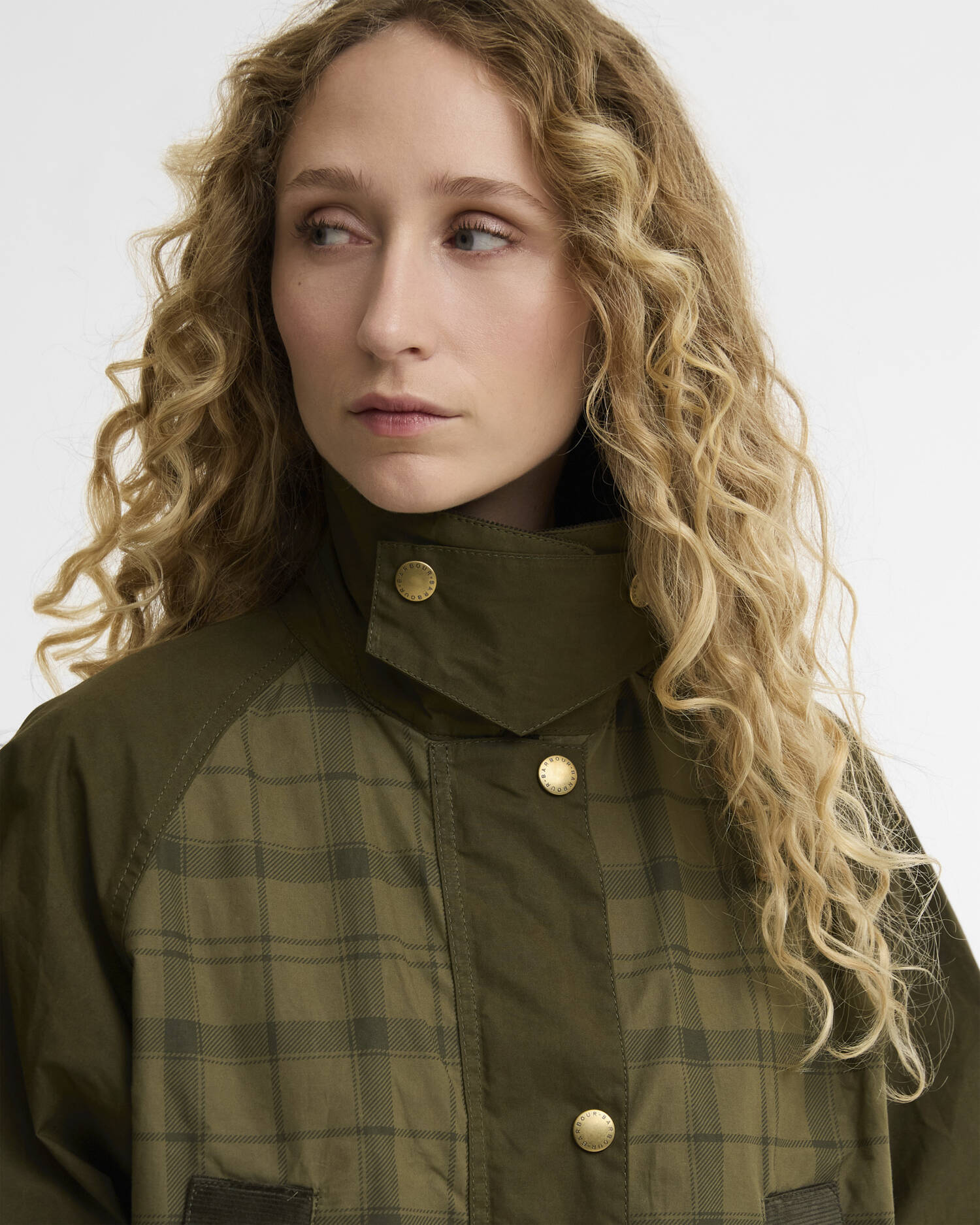 Giacca casual Modern Beadnell in tartan Dusky Green Tartan/Highland Olive image number 3