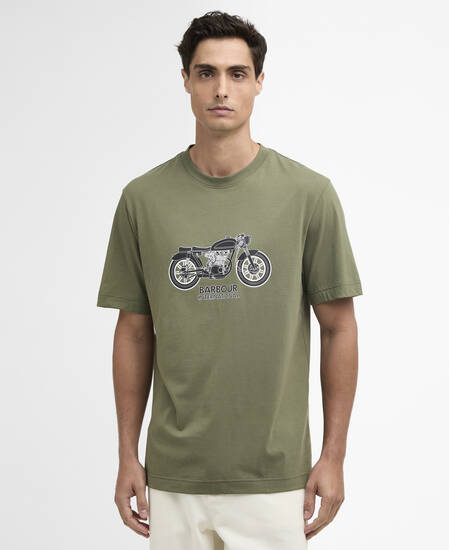 Piston Graphic T-Shirt Burnt Olive