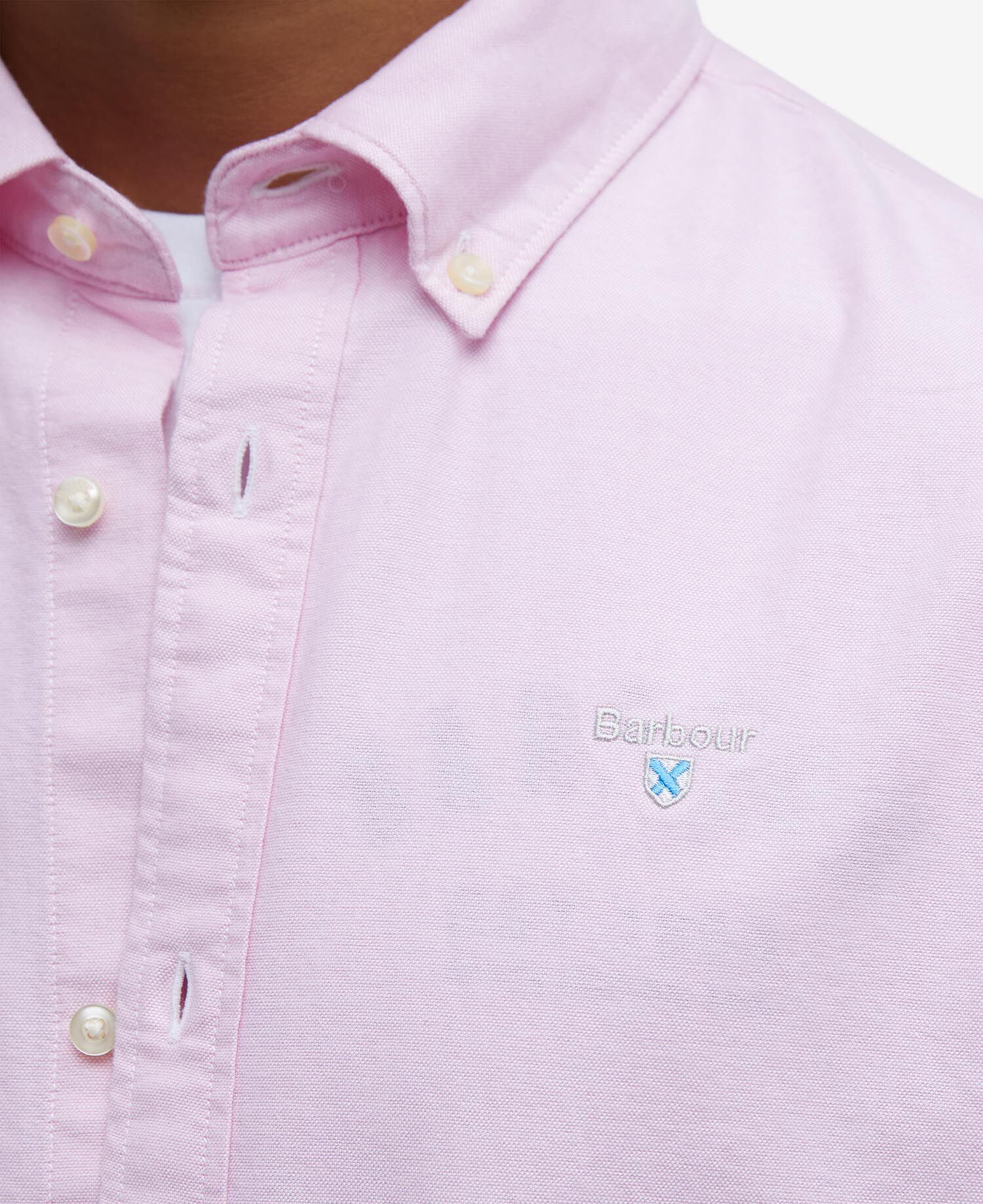 Oxtown Oxford Tailored Short-Sleeved Shirt Classic Pink
