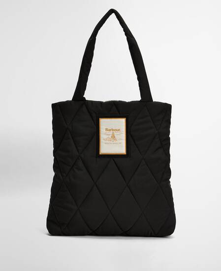 Mariah Quilted Tote Bag Black/Ancient