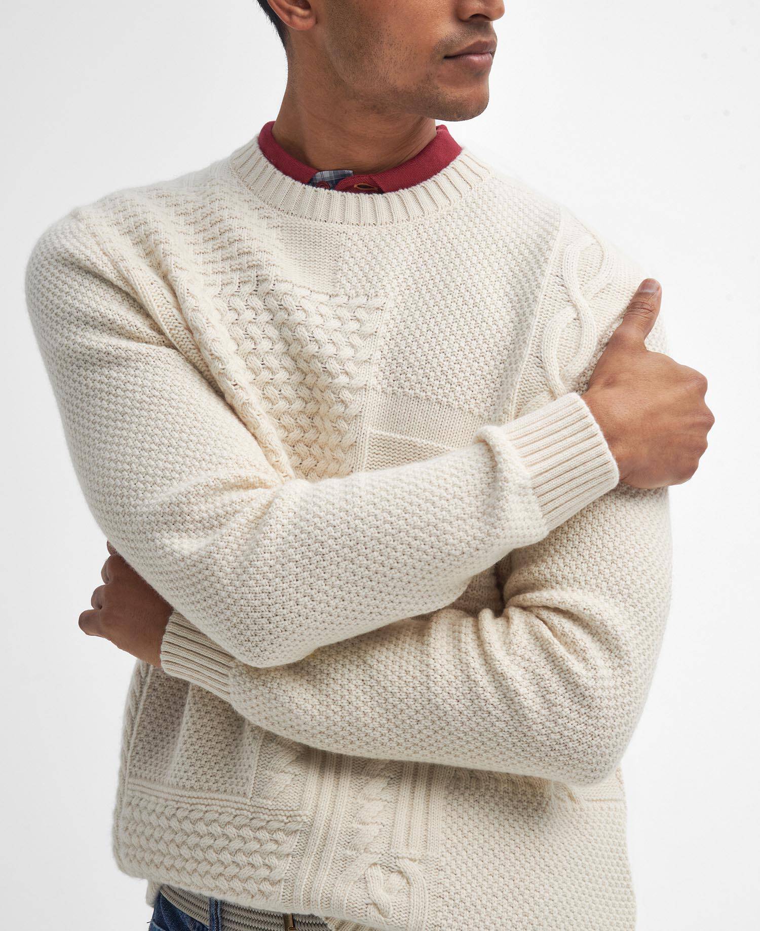 Casey Cable-Knit Crew Neck Jumper image number 3