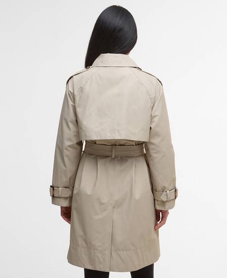 Maia Showerproof Trench Coat Mist/Hessian Tartan
