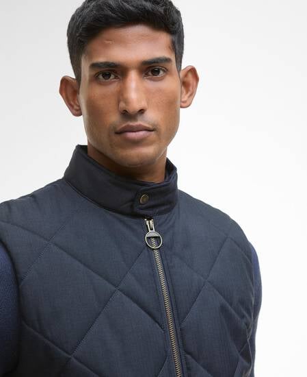 City Harrington Quilted Gilet Navy