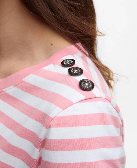 T-shirt Ferryside con motivo a righe Coral Stripe