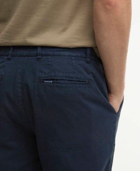 Cotton Linen Tailored Trouser Navy