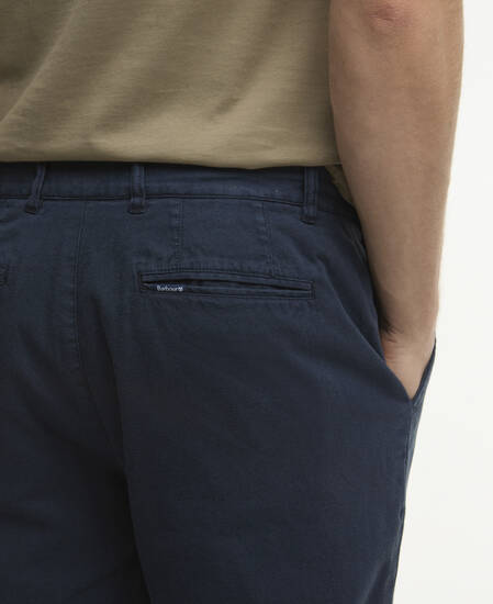 Cotton Linen Tailored Trouser Navy