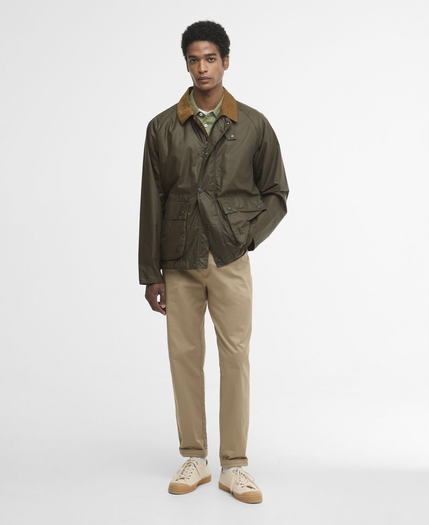 Modern Bedale Waxed Jacket Beech/Highland Loch